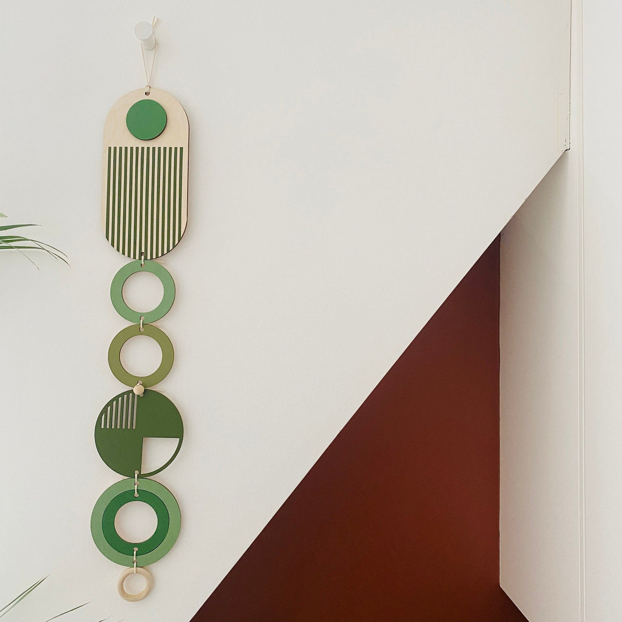 Green Modern Wall Art – Mid Century Wood Wall Hanging Decor