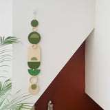 Stylish Green Geometric Wall Art - 68 × 10 cm