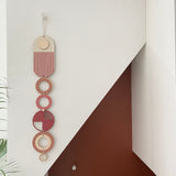 Pink Modern Wood Wall Art - Geometric Artwork