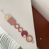 Pink Modern Wood Wall Art - Geometric Artwork