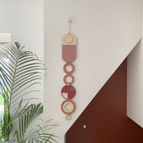 Pink Modern Wood Wall Art - Geometric Artwork