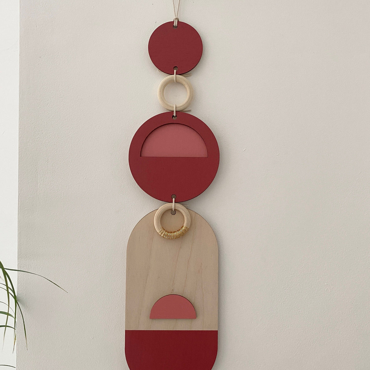 Pink Modern Wall Art - 68cm length 10cm wide