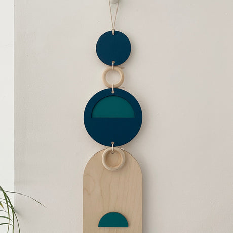 Blue Modern Geometric Wall Art | Minimal Contemporary Decor
