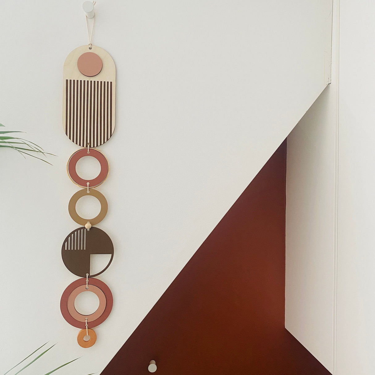 Brown Modern Wall Art - Geometric Earthy Tones Art