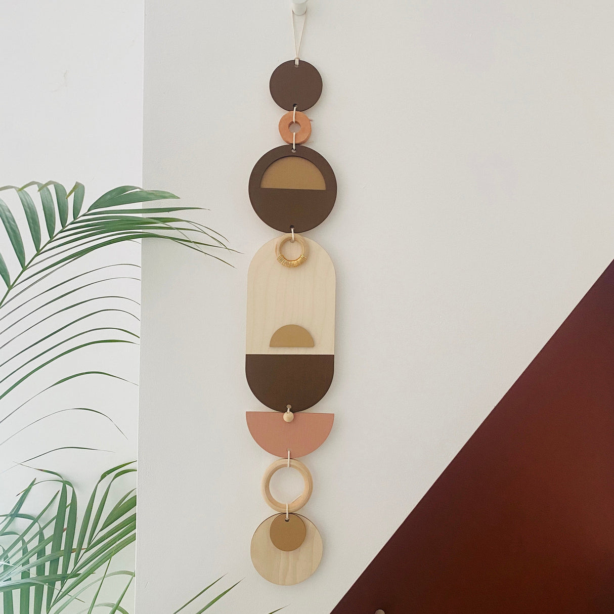 Brown Modern Wall Art - 68cm in length 10cm wide