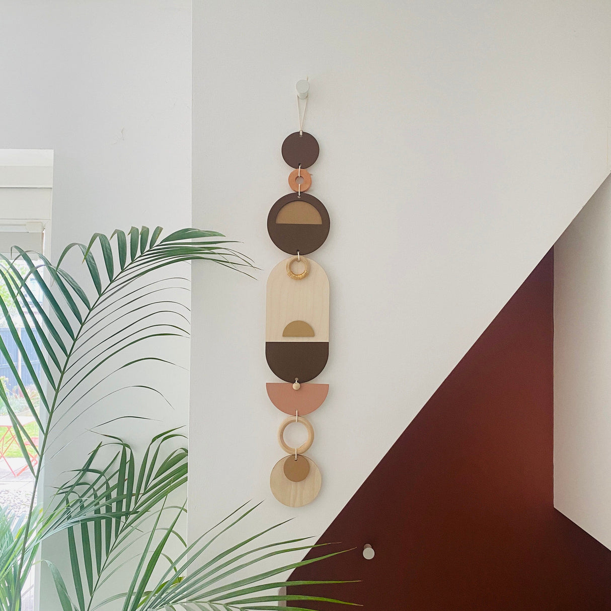 Brown Modern Wall Art - 68cm in length 10cm wide