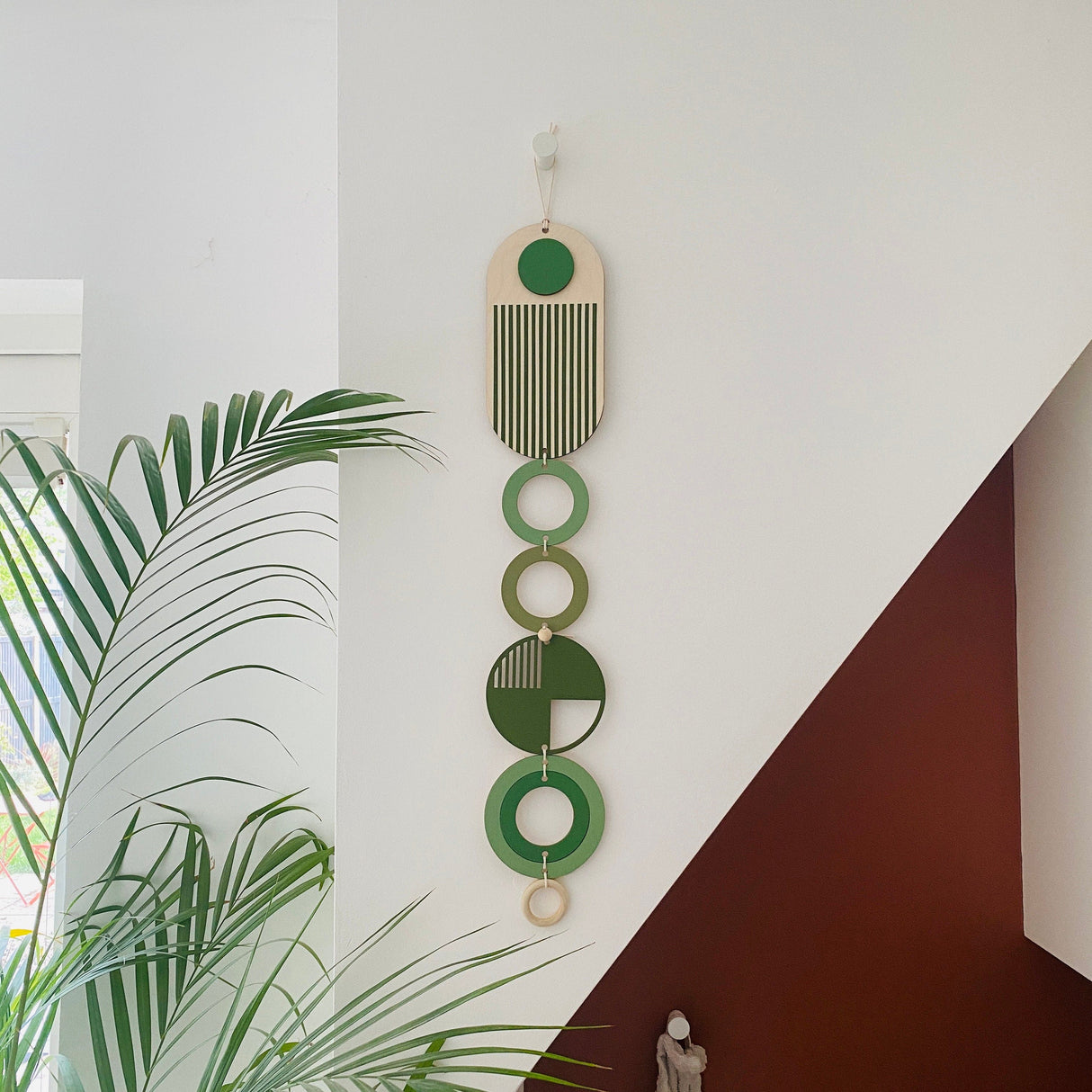 Green Modern Wall Art – Mid Century Wood Wall Hanging Decor