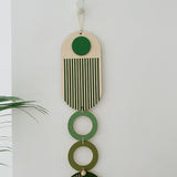 Green Modern Wall Art – Mid Century Wood Wall Hanging Decor