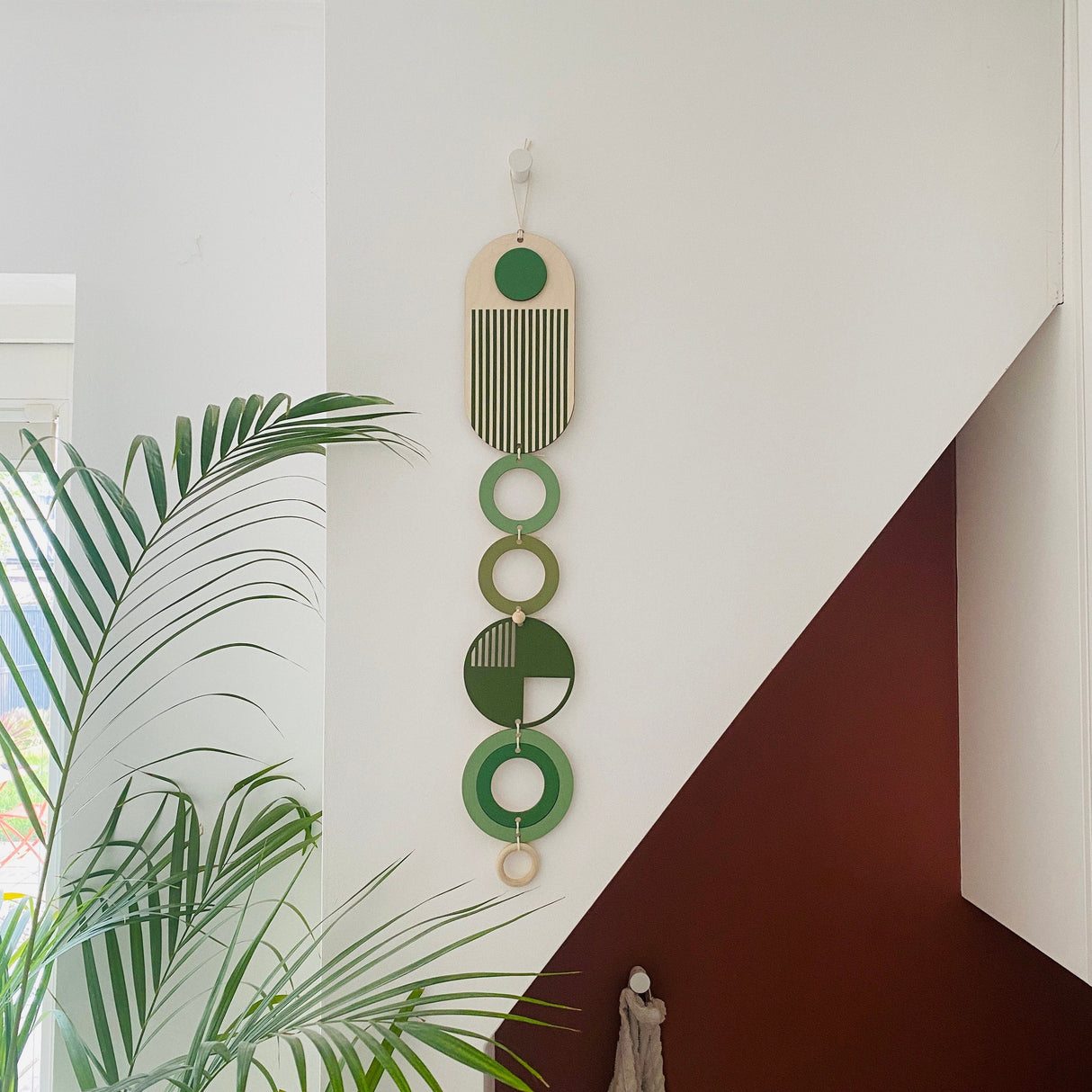 Green Modern Wall Art – Mid Century Wood Wall Hanging Decor