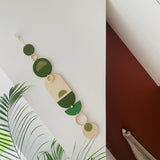 Stylish Green Geometric Wall Art - 68 × 10 cm