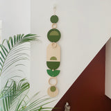 Stylish Green Geometric Wall Art - 68 × 10 cm