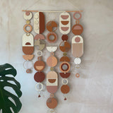 Large Modern Geometric Wall Art | Warm Tones Big Wall Tapestry