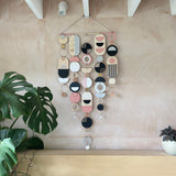 Large Pink & Grey Geometric Wall Art