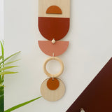 Bauhaus Wall Art – Geometric Warm Wood Décor