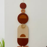 Bauhaus Wall Art – Geometric Warm Wood Décor