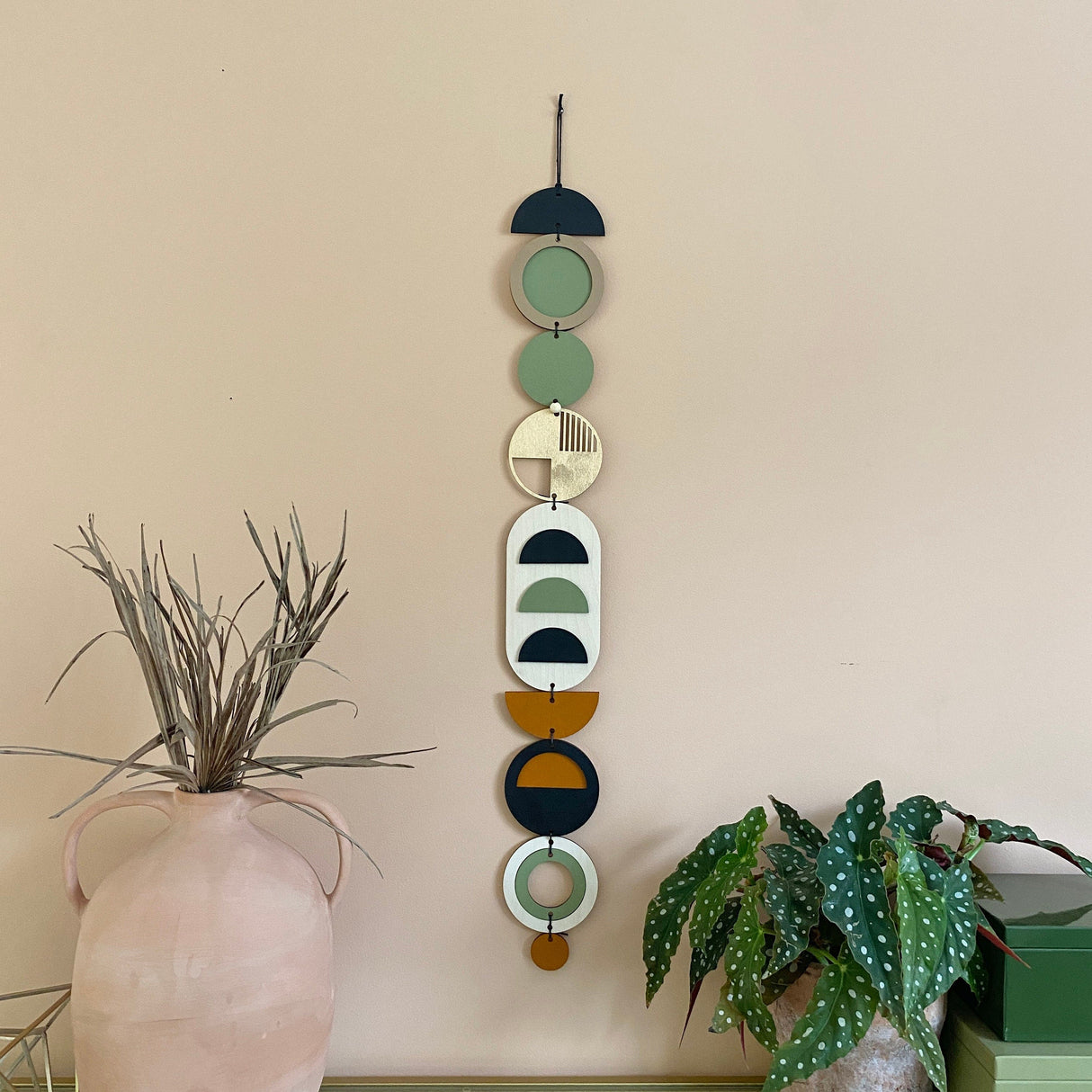 Slim Geometric Wood Wall Art | Modern Centre Piece Tapestry