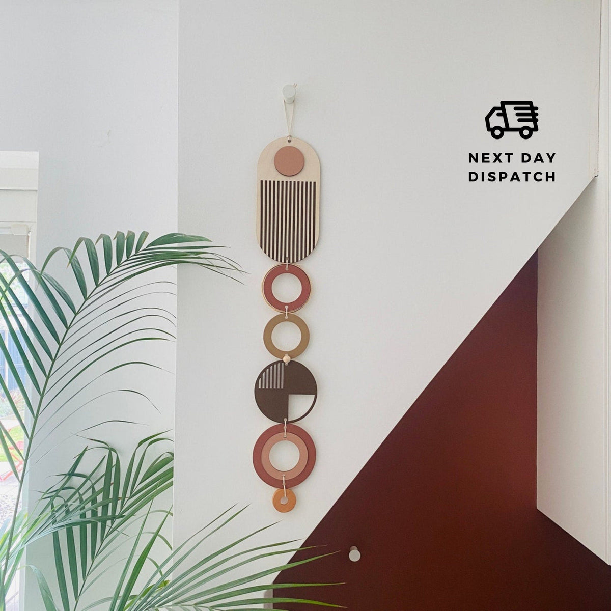 Brown Modern Wall Art - Geometric Earthy Tones Art