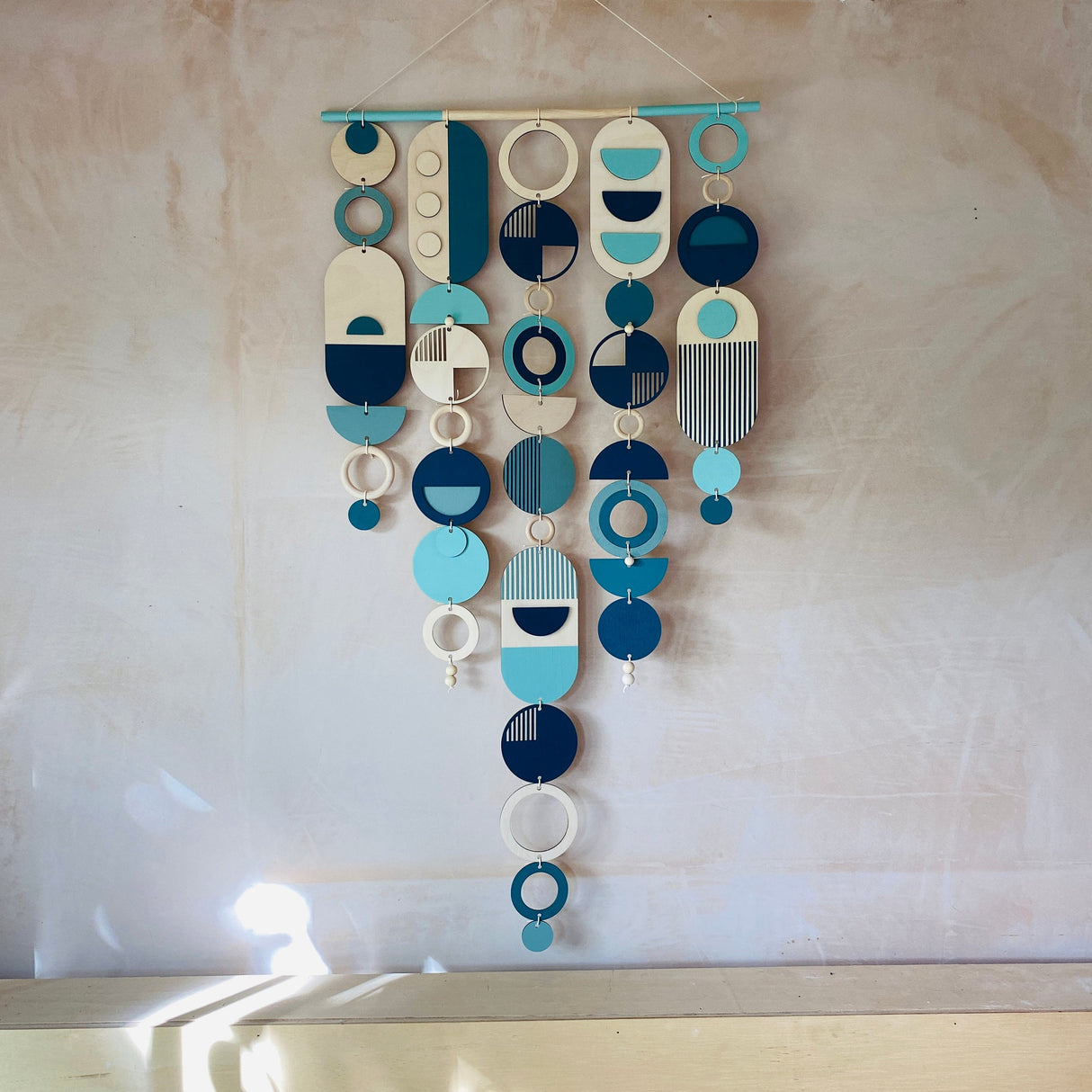 Large Blue Geometric Wall Art | Ocean Centre Piece Tapestry