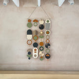 Slim Geometric Wood Wall Art | Minimal Modern Centre‑Piece Tapestry