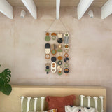 Slim Geometric Wood Wall Art | Minimal Modern Centre‑Piece Tapestry