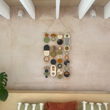 Slim Geometric Wood Wall Art | Minimal Modern Centre‑Piece Tapestry