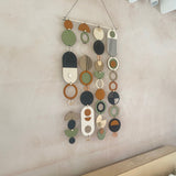Slim Geometric Wood Wall Art | Minimal Modern Centre‑Piece Tapestry
