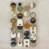 Slim Geometric Wall Art | Modern Centre Piece Wood Tapestry
