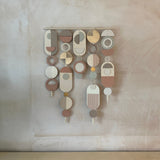 Modern Wall Art with Gold Hoop & Blush Pink Accents
