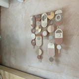 Modern Wall Art with Gold Hoop & Blush Pink Accents
