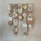 Modern Wall Art with Gold Hoop & Blush Pink Accents