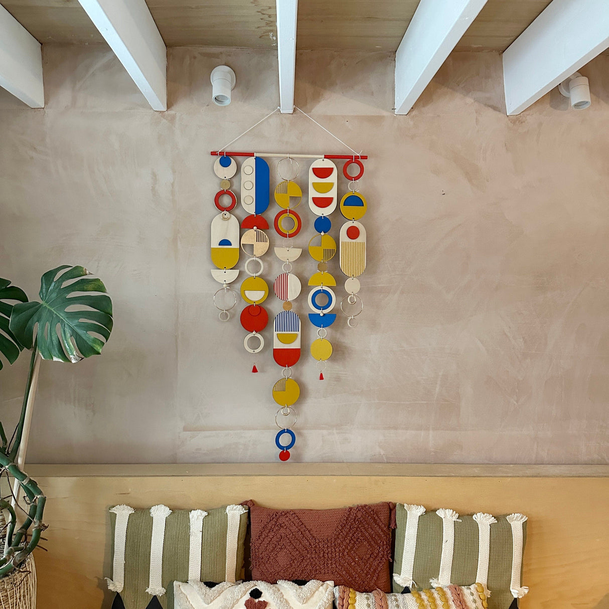 Bright Modern Geometric Wall Art | Colourful Centre Piece Tapestry