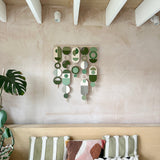 Green Geometric Wall Art | Boho Centrepiece Tapestry Decor