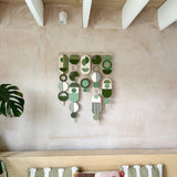 Green Geometric Wall Art | Boho Centrepiece Tapestry Decor
