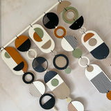 Original Geometric Wall Art | Mid‑Century Centre Piece Tapestry