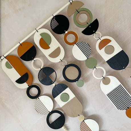 Original Geometric Wall Art | Mid‑Century Centre Piece Tapestry