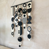 Handmade Monochrome Wooden Wall Art | Home Decor Tapestry