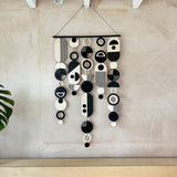 Handmade Monochrome Wooden Wall Art | Home Decor Tapestry