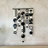 Handmade Monochrome Wooden Wall Art | Home Decor Tapestry