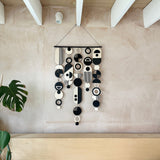 Handmade Monochrome Wooden Wall Art | Home Decor Tapestry