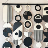 Handmade Monochrome Wooden Wall Art | Home Decor Tapestry