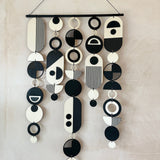Handmade Monochrome Wooden Wall Art | Home Decor Tapestry
