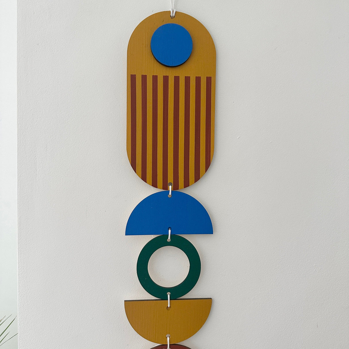Painted African-Inspired Wall Hanging