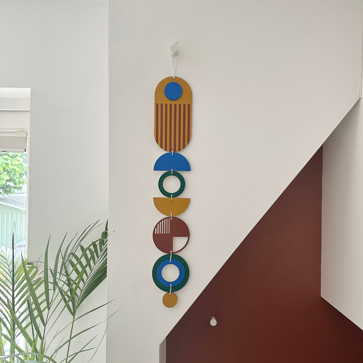 Painted African-Inspired Wall Hanging