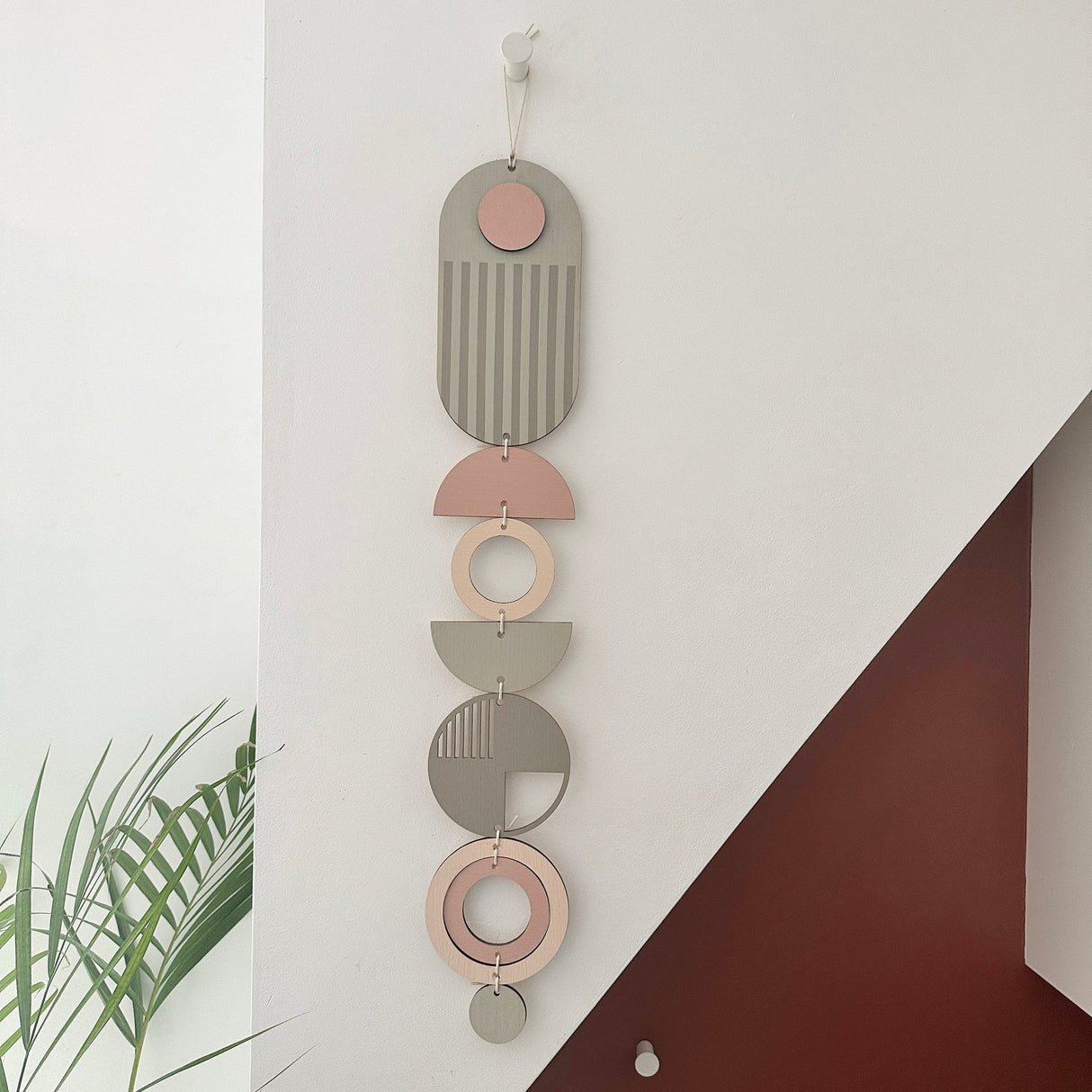 Pink & Grey Slim Wall Hanging
