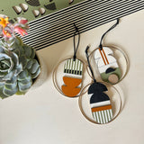 Original Mini Geometric Wall Hanging | Mid‑Century Wooden Wall Art