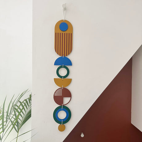 Painted African-Inspired Wall Hanging