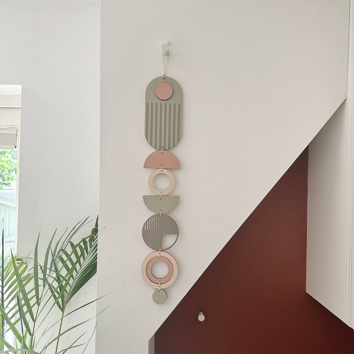 Pink & Grey Slim Wall Hanging