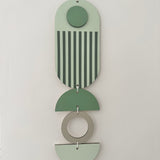 Green & Grey Geometric Wall Hanging