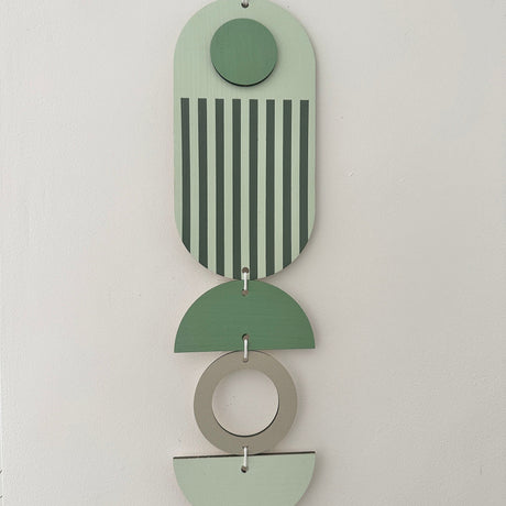 Green & Grey Geometric Wall Hanging