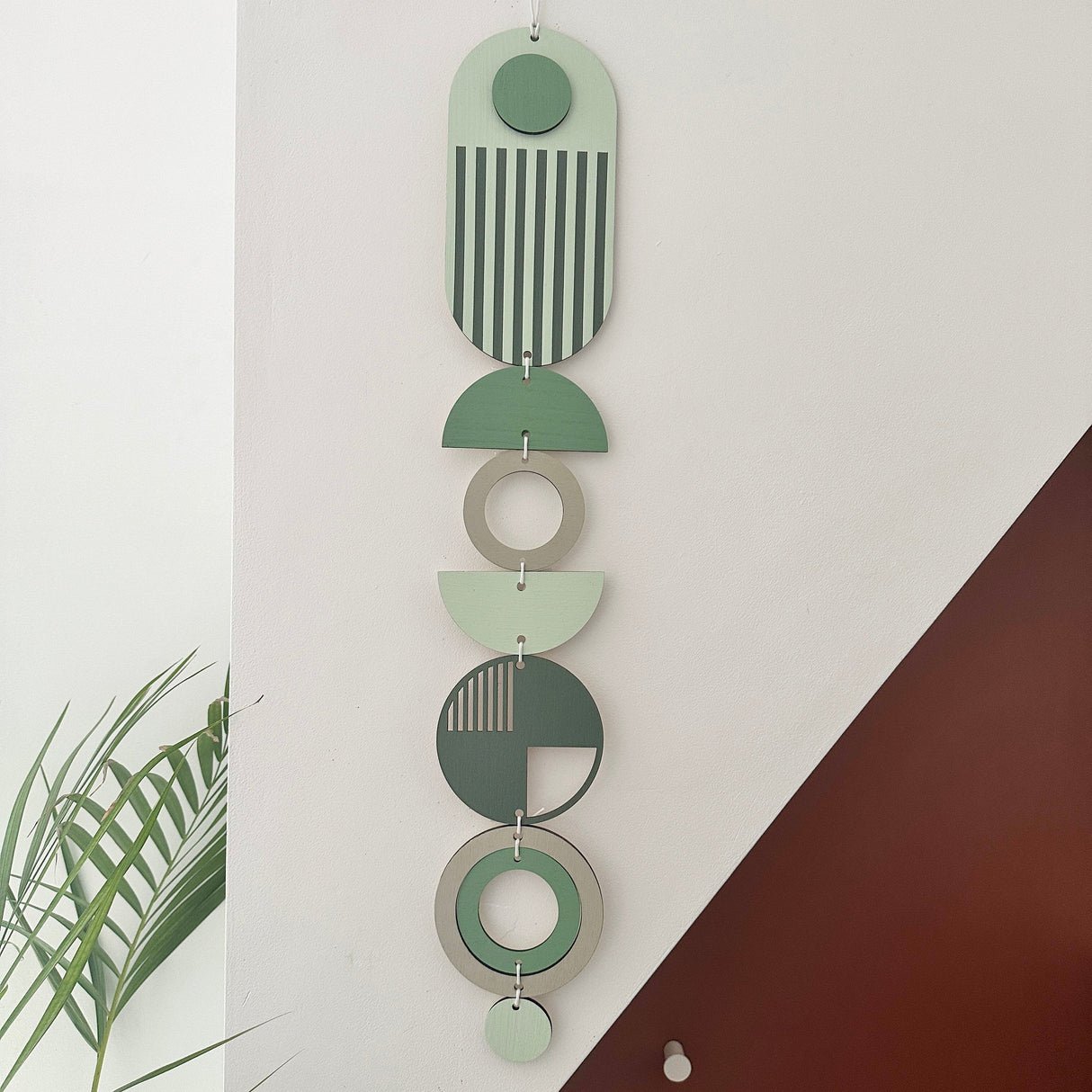 Green & Grey Geometric Wall Hanging